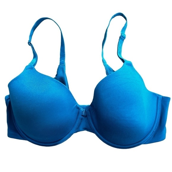 Warner's Cloud 9 Underwire Contour Bra, RB1691A, Teal Blue, 38C - Picture 1 of 4